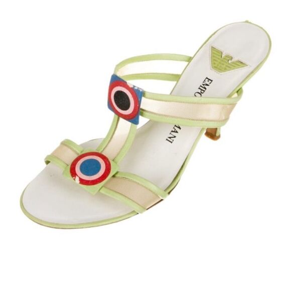 Emporio Armani vintage Colorblock Pattern T-Strap Sandals
Size: 6 | US6, IT36 - Picture 1 of 6